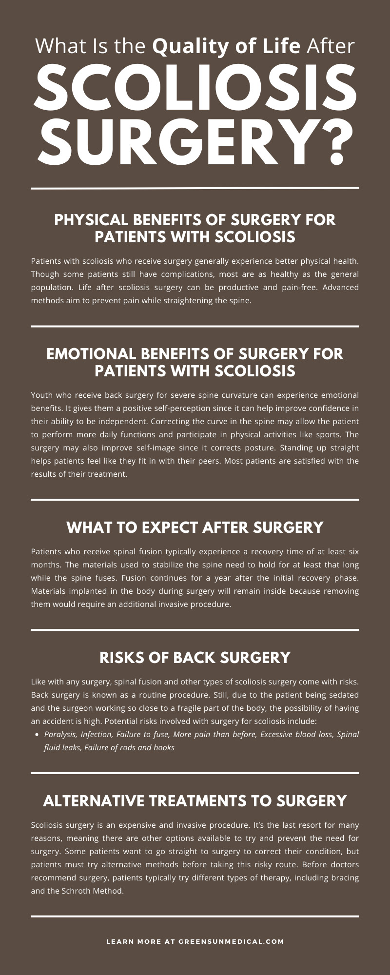 What Is the Quality of Life After Scoliosis Surgery?